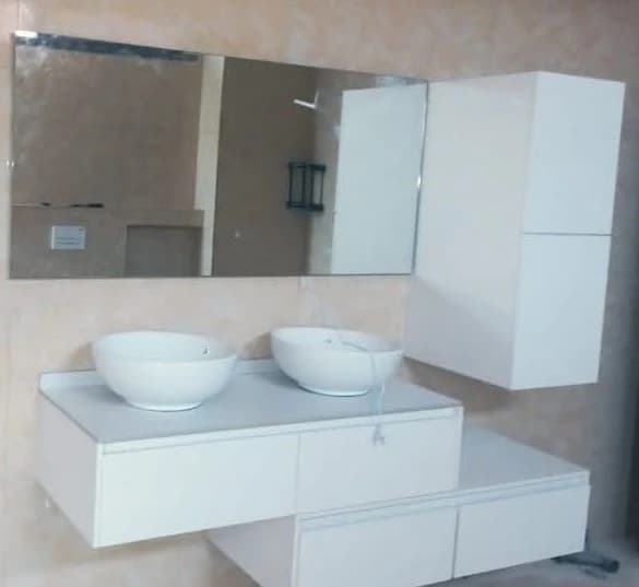 Double vasque à poser — Meuble suspendu premium